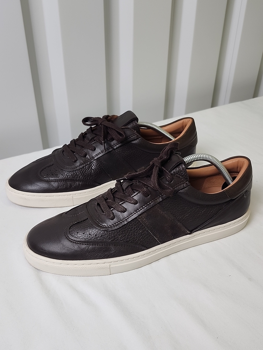 Greats Brooklyn Men's Charlie Dark Brown Leather Low-Top Sneakers Size 11.5 EUC